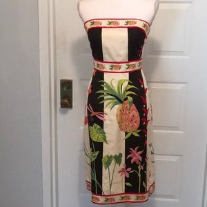 J.  Crew  strapless pineapple print  size 2